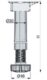 Soklová nožka 120 mm s rektifikací 118-160 mm, černy plast  (3107006603)