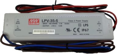 Zdroj napětí 5V  35W Mean Well LPV-35-5 5A IP67 pro digitální RGB pásky  (3205098120)