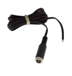 Konektor JACK samice s kabelem, délka 1m, ks - Kabel pro pipojen napjecho zdroje s konektorem JACK samice, dlka 1m