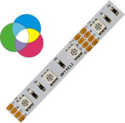 RGB LED pásek 5050  60 WIRELI 14,4W 0,6A 24V - RGB LED pásek  standardní na 24V
Napájení 24V umožňuje vytvářet dlouhé světelné linie.