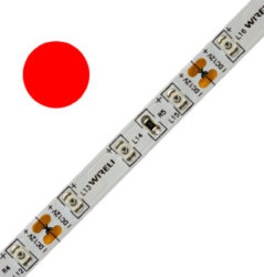 Color LED pásek WIRELI 3528  60 625nm 4,8W 0,4A 12V (červená) - Standardn barevn LED psek malho vkonu.