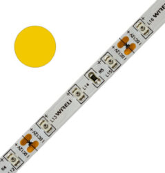 Color LED pásek WIRELI 3528  60 590nm 4,8W 0,4A 12V (žlutá) - Standardní barevný LED pásek malého výkonu a netradiční barvy.