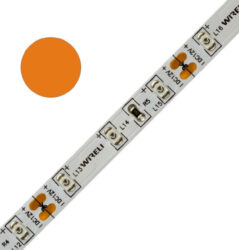 Color LED pásek WIRELI 3528  60 604nm 4,8W 0,4A 12V (oranžová) - Standardn barevn LED psek malho vkonu a netradin barvy.