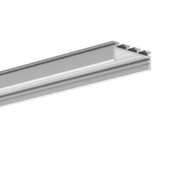 Profil GIZA stříbrný elox, 26x10x2000mm (metráž) - Hliníkový bezokrajový LED osvětlovací profil pro přisazenou montáž na sádrokarton a nebo k zapuštění do profilu TEKNIK s malou hloubkou.